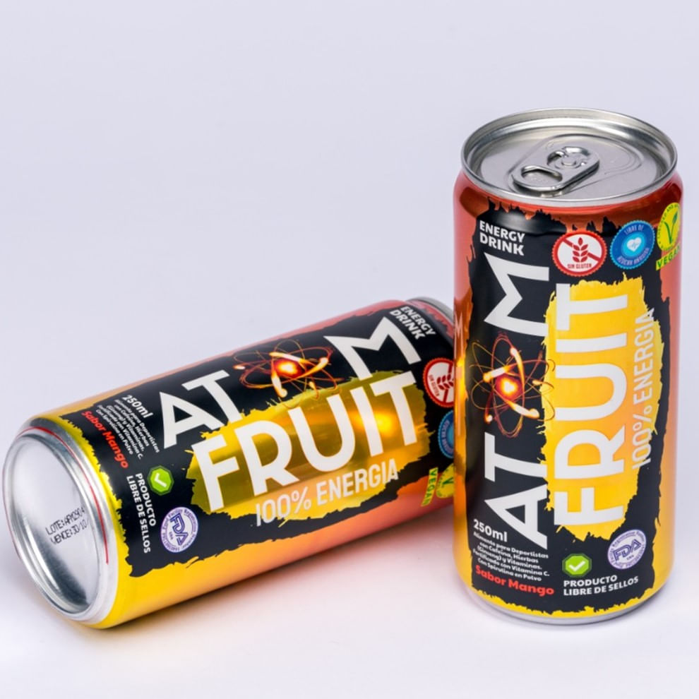 Bebida Energética Mango 250ml Atom Fruit
