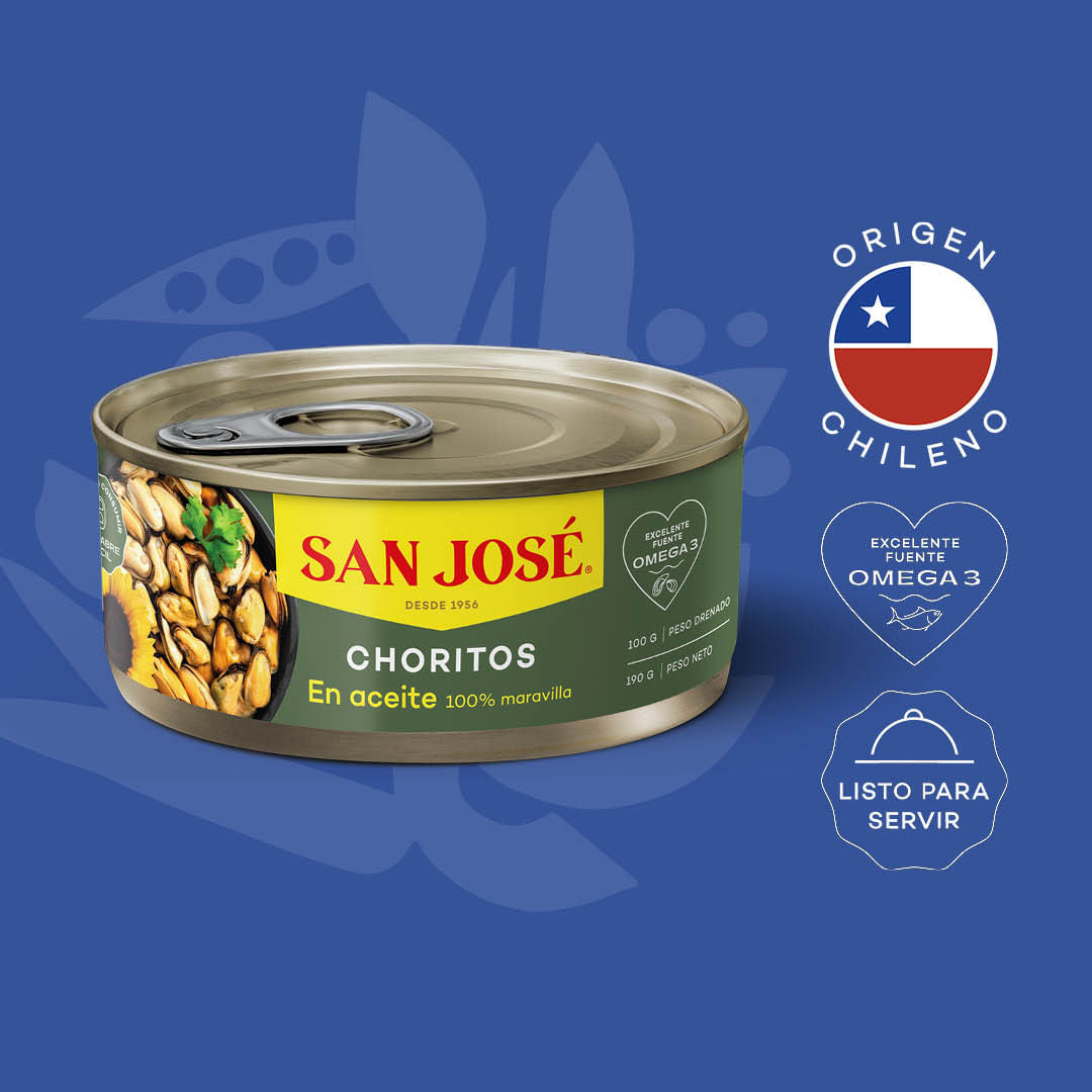 Choritos en Aceite 190g San José