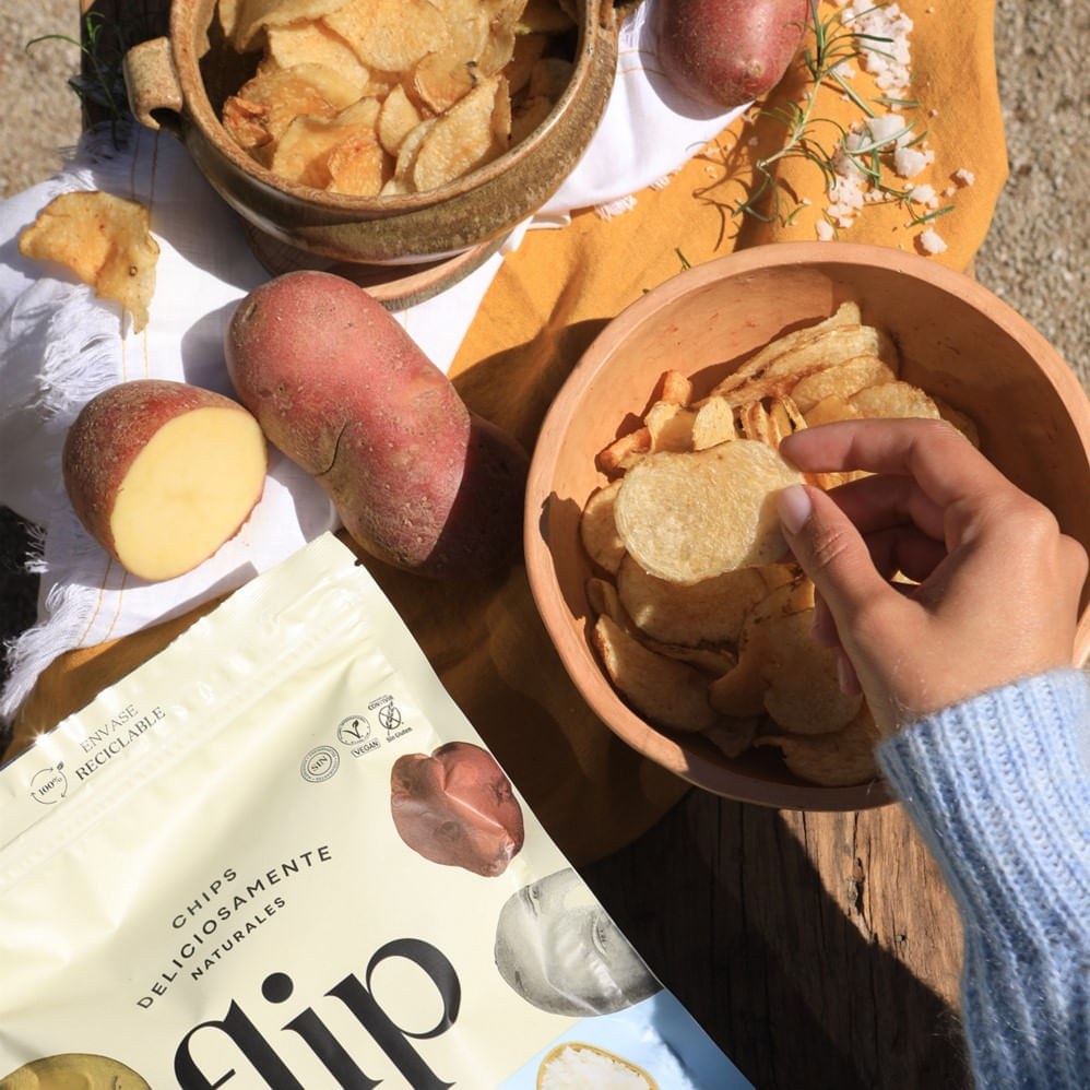 Chips de Papas con Sal de Mar 140g Flip