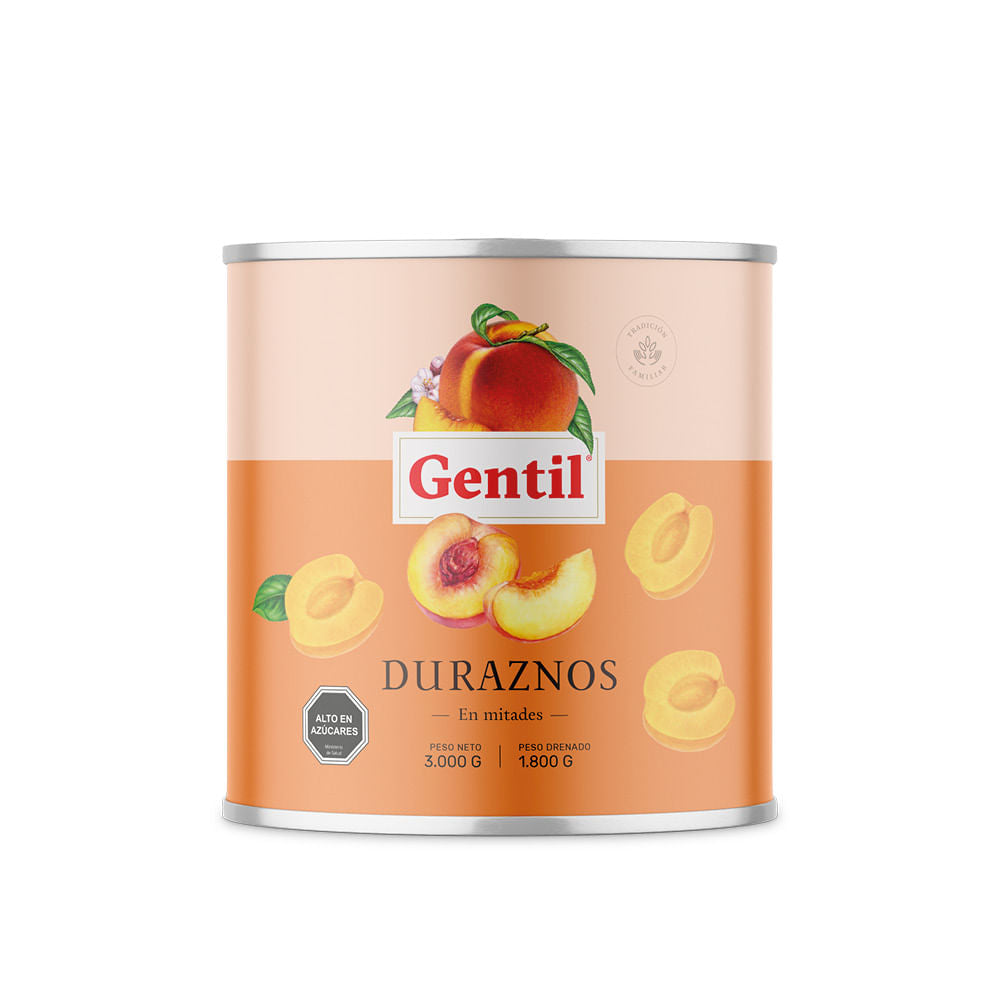 Duraznos en Mitades 3Kg Gentil