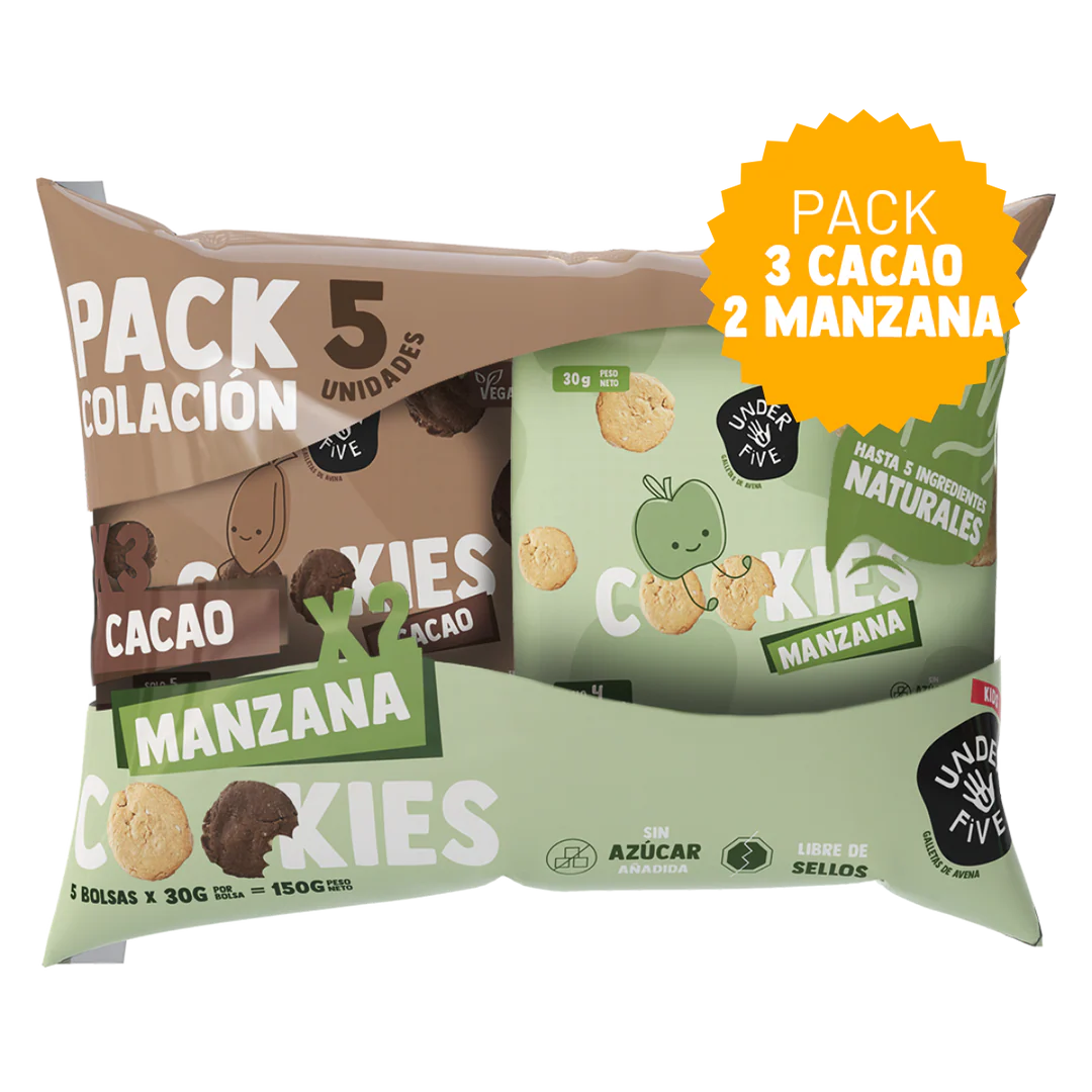 Pack Galletas Manzana Cacao 30 g (5un) Under Five