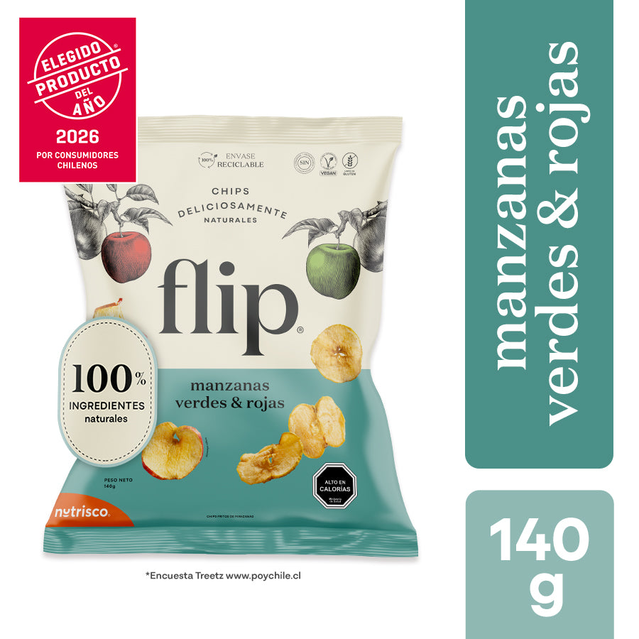 Chips Papa Mix Manzana Roja/Manzana Verde 140g Flip