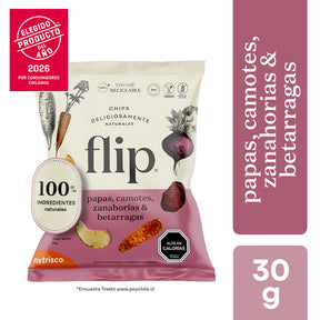 Chips de Papas, Camote, Zanahoria y Betarraga 30g Flip