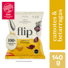 Chips de Papas, Camote y Betarraga 140g Flip