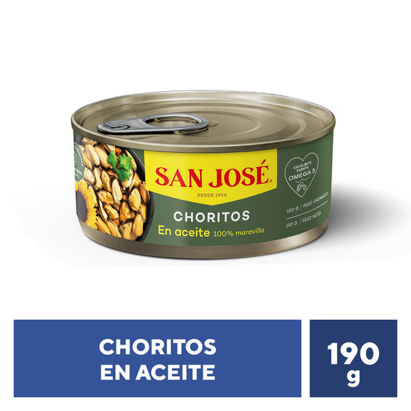 Choritos en Aceite 190g San José