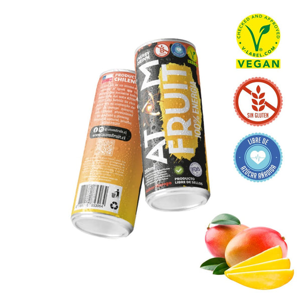 Bebida Energética Mango 250ml Atom Fruit