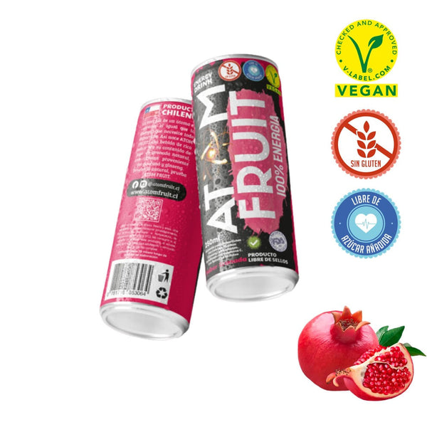 Bebida Energética Granada 250ml Atom Fruit
