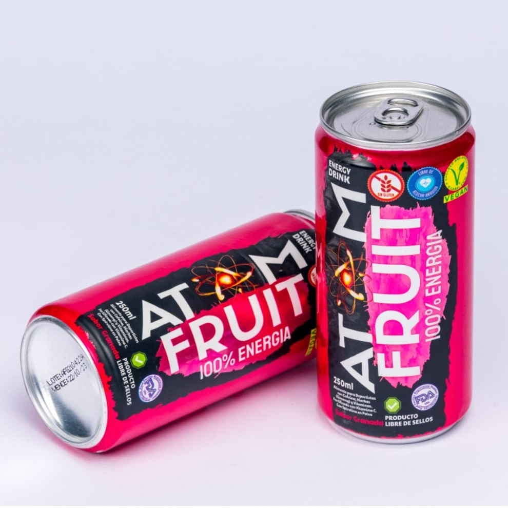 Bebida Energética Granada 250ml Atom Fruit