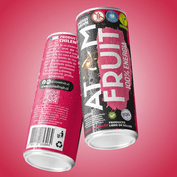 Bebida Energética Granada 250ml Atom Fruit