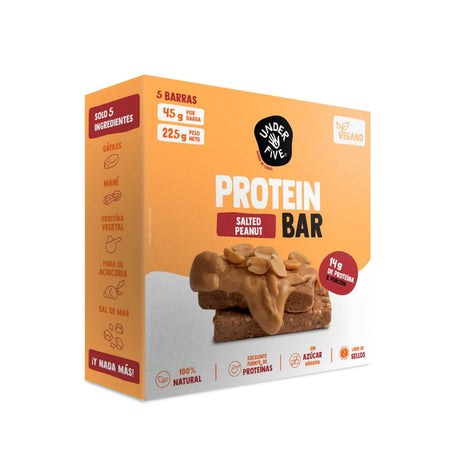 Barras Proteine Salted Peanut 225g (5un) Under Five