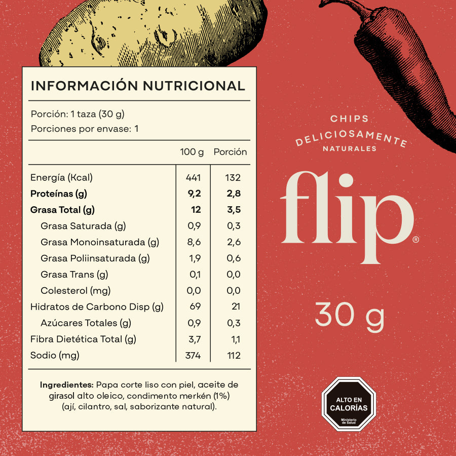 Chips de Papas con Merkén 30g Flip
