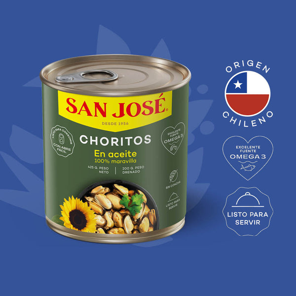 Choritos en Aceite 425g San José