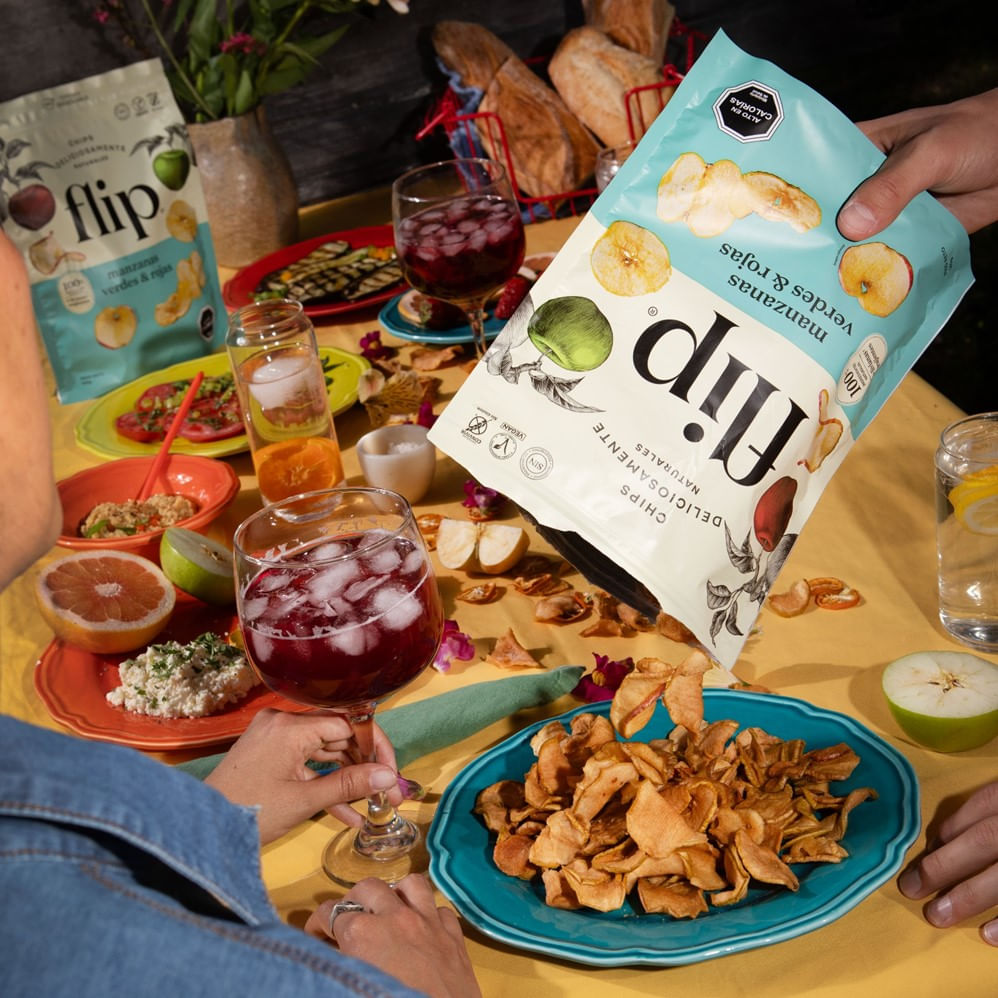 Chips Papa Mix Manzana Roja/Manzana Verde 140g Flip