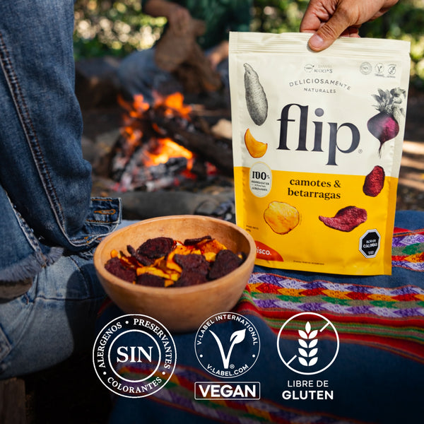 Chips de Papas, Camote y Betarraga 140g Flip