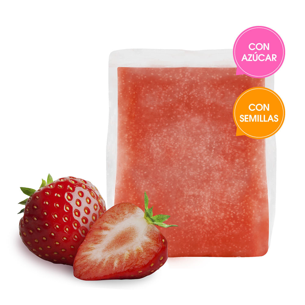 Puré de Frutillas c/Semillas c/Azúcar 1Kg Bou