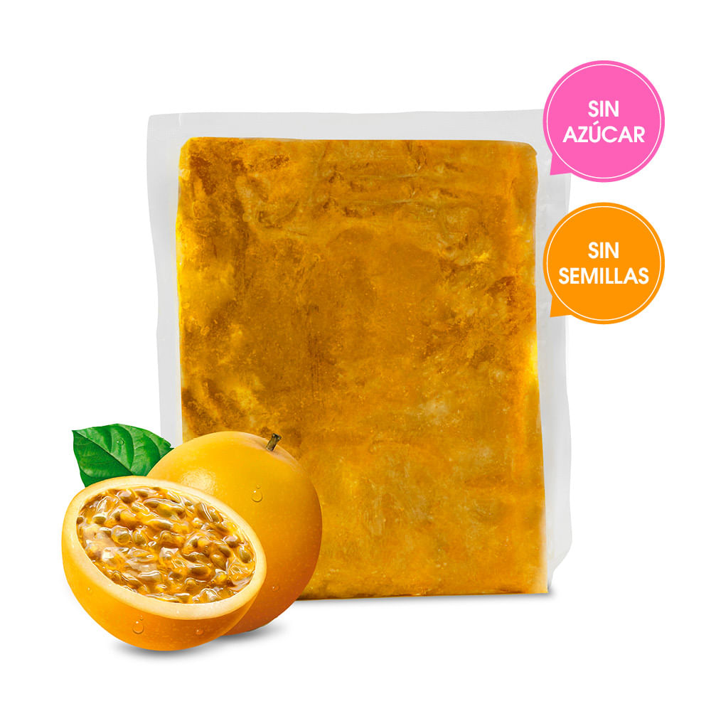 Puré de Maracuyá s/Semillas s/Azúcar 1Kg Bou