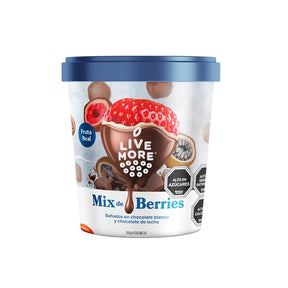 Mix de Berries Bañados con Chocolate Blanco y Chocolate de Leche 150G Livemore