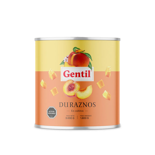 Duraznos en Cubos 3Kg Gentil
