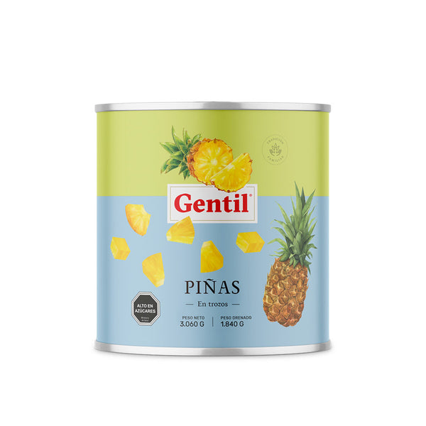 Piñas en Trozos 3060g Gentil