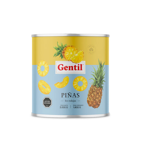 Piñas en Rodajas 3060g Gentil