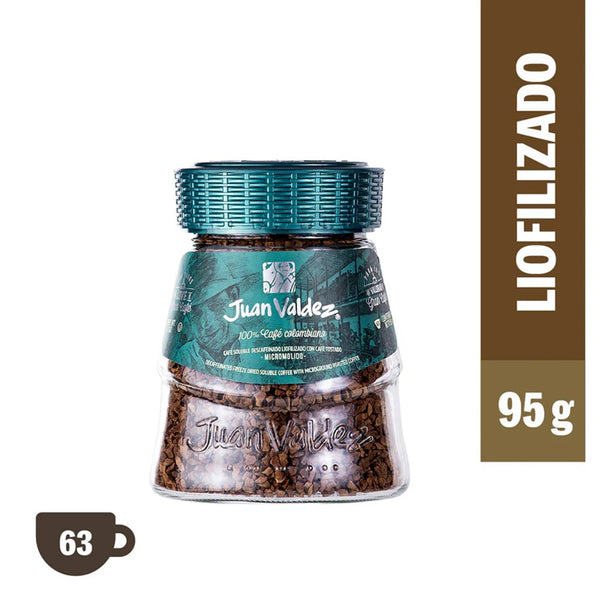 Café Liofilizado Descafeinado 95gr Juan Valdez