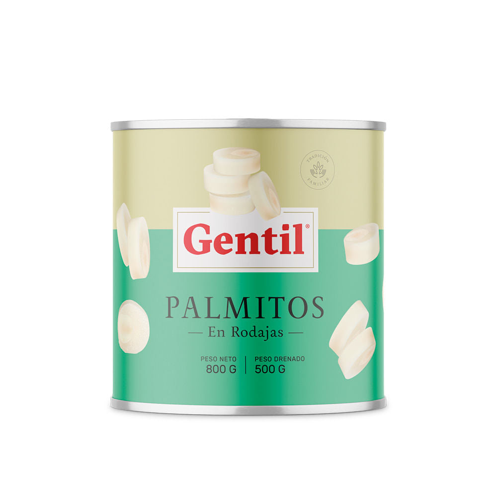 Palmitos en Rodajas 800g Gentil