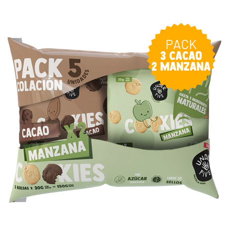 Pack Galletas Manzana Cacao 30 g (5un) Under Five