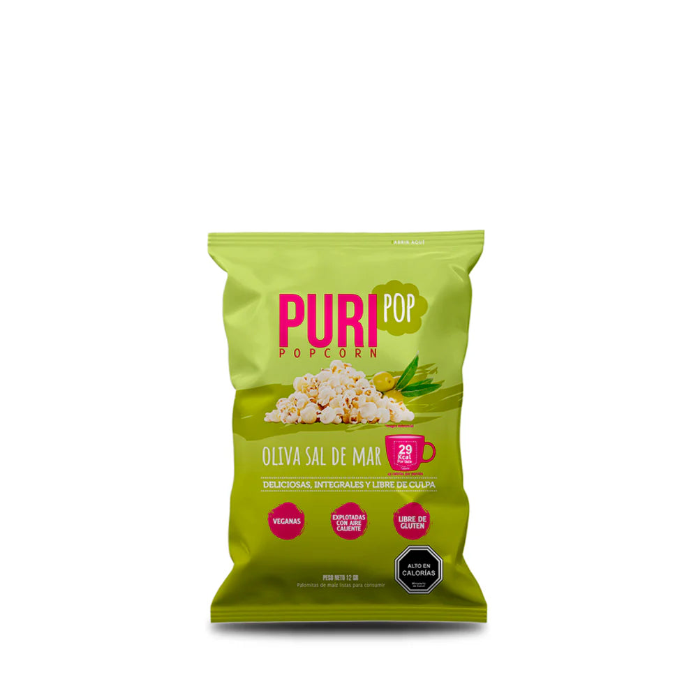 Popcorn Oliva Sal de Mar 12 gr Puri