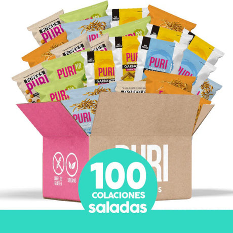 Pack Colaciones Snacks Salados (100 un) Puri