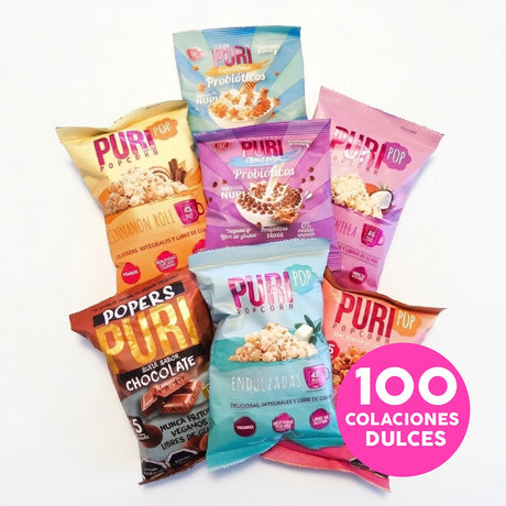 Pack Colaciones Snacks Dulce (100 un) Puri