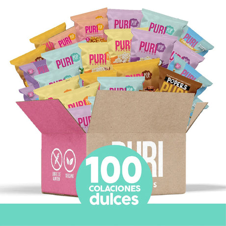 Pack Colaciones Snacks Dulce (100 un) Puri